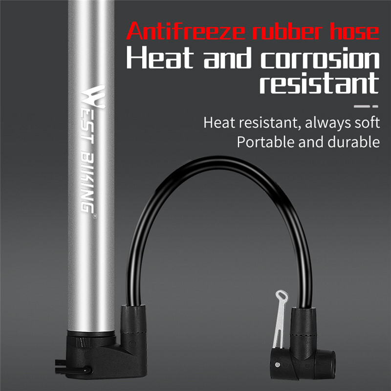 WEST BIKING velosipēda sūknis velosipēda riepas pārnēsājams gaisa sūknis 120PSI kalnu šosejas velosipēdu piederumi riteņbraukšanai MTB velosipēda sūknis