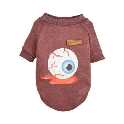 W27 Holiday nauja prekė akies obuolio moliūgų žvaigždės rašto dizaino odinė etiketė Kalėdinis Helovino šunų kostiumas šunų drabužiai