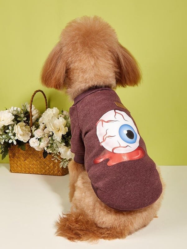 W27 Holiday nauja prekė akies obuolio moliūgų žvaigždės rašto dizaino odinė etiketė Kalėdinis Helovino šunų kostiumas šunų drabužiai