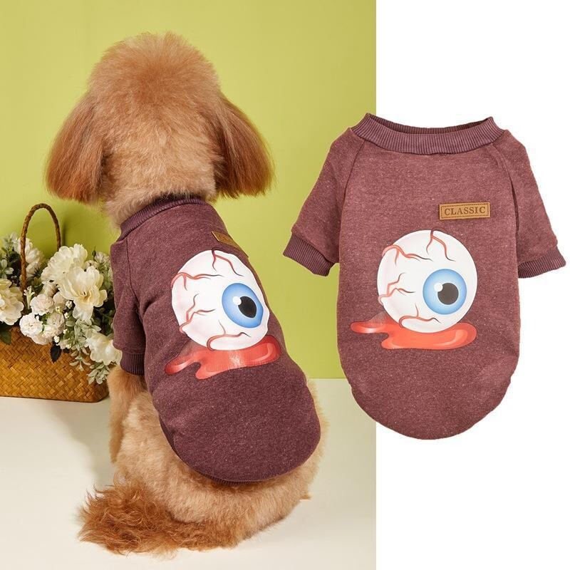 W27 Holiday nauja prekė akies obuolio moliūgų žvaigždės rašto dizaino odinė etiketė Kalėdinis Helovino šunų kostiumas šunų drabužiai