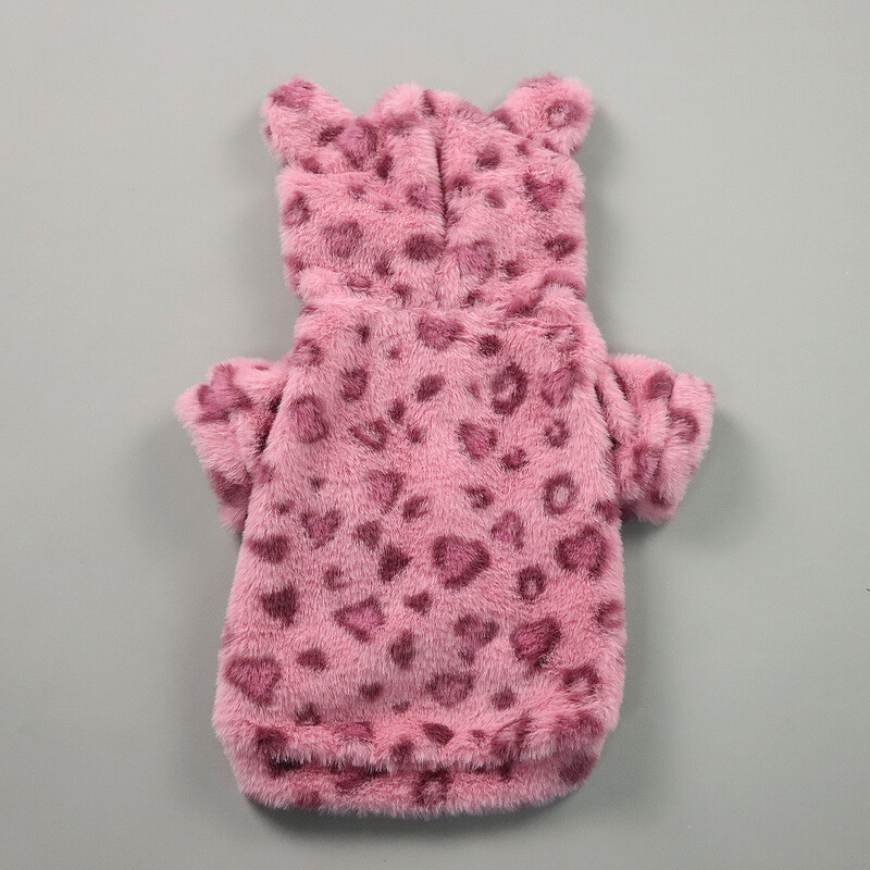 Šilti rūbai šuniui katės šuniuko striukė su gražia ausų kepure, neryškiu paltu, megztiniai, šunų kostiumai mažam ir vidutiniam šuniui