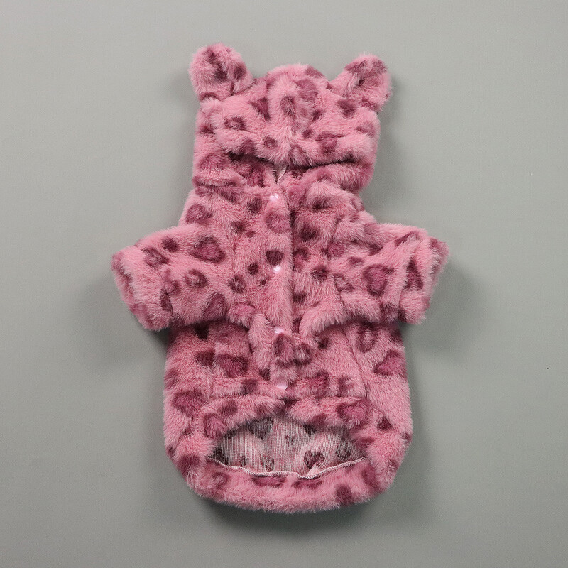 Šilti rūbai šuniui katės šuniuko striukė su gražia ausų kepure, neryškiu paltu, megztiniai, šunų kostiumai mažam ir vidutiniam šuniui