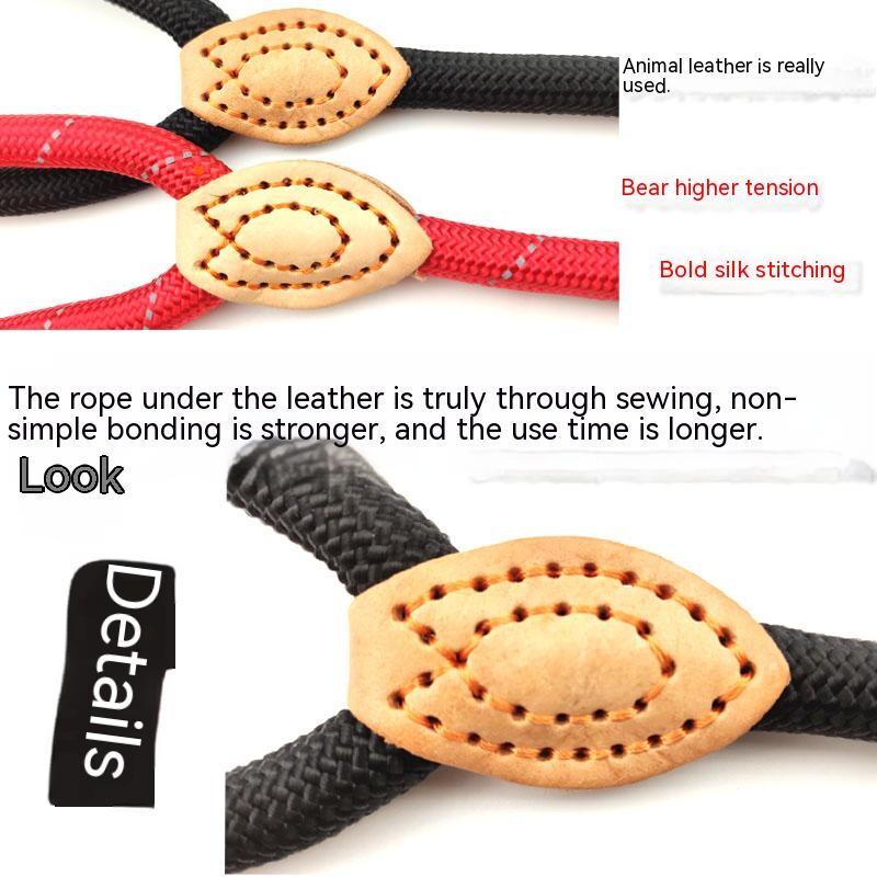 Regulējama kakla siksna suņu siksna Neilona mājdzīvnieku pavada siksna Suņu iejūga Izturīga virves josta Viegli suņu aksesuāri Kaķu kakla siksna