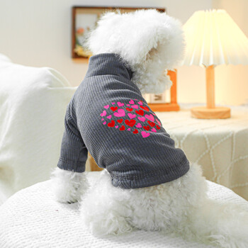 Πουκάμισο με 1 τεμάχιο Pet Clothing Dog Love Full Cat Πουλόβερ για την άνοιξη και το φθινόπωρο, κατάλληλο για σκύλους μικρού και μεσαίου μεγέθους