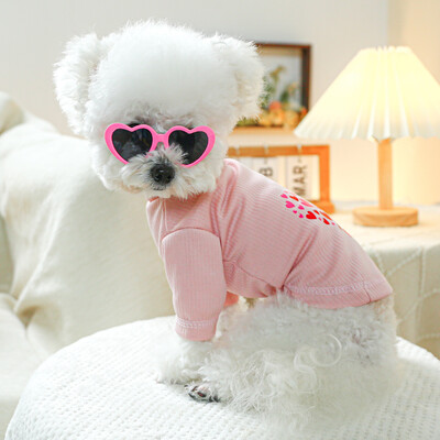 1vnt naminių gyvūnėlių drabužiai Dog Love Full Cat megztiniai pavasariniai ir rudeniniai apatiniai marškinėliai, tinkami mažiems ir vidutinio dydžio šunims