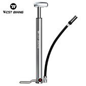 WEST BIKING velosipēda sūknis 160 PSI pārnēsājams viegls alumīnija sakausējums Schrader Presta vārsta rokturis, priekšējās dakšas velosipēda sūknis