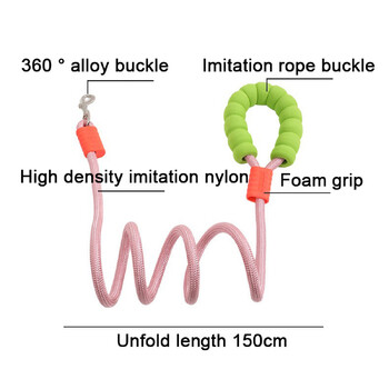 Μακρύ λουρί σκύλου 150 cm με λαβή αφρού που απορροφά τους κραδασμούς ελαστική πόρπη από κράμα Ανθεκτικό άνετο σχοινί για περπάτημα