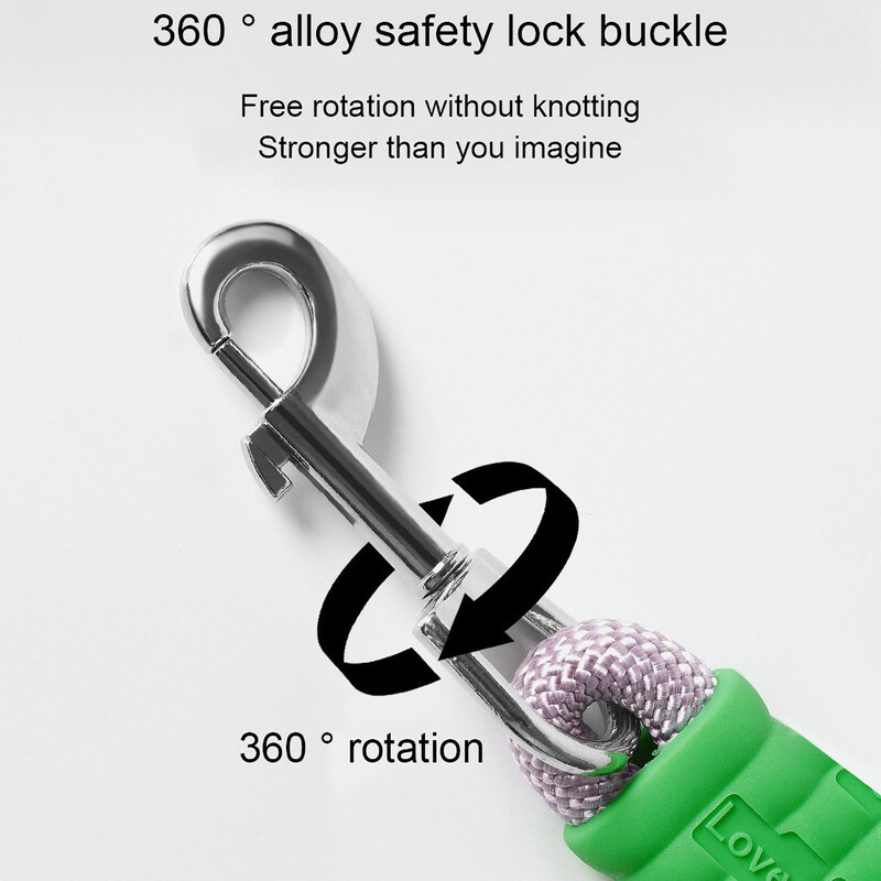 150 cm gara suņu pavada ar putuplasta rokturi, amortizējoša triecienu absorbējoša elastīga sakausējuma sprādze Izturīga, ērta virve pastaigām