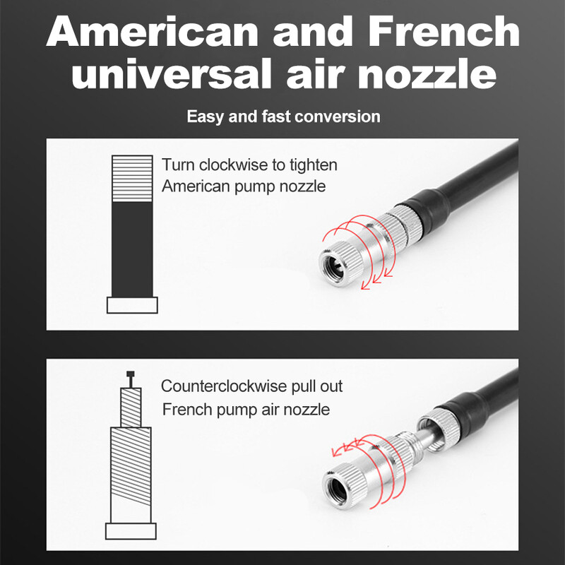 X-TIGER kaasaskantav kõrgsurve 300 psi jalgratta õhupump koos mõõturiga kahvli ja tagumise vedrustuse amortisaatori mägi jaoks