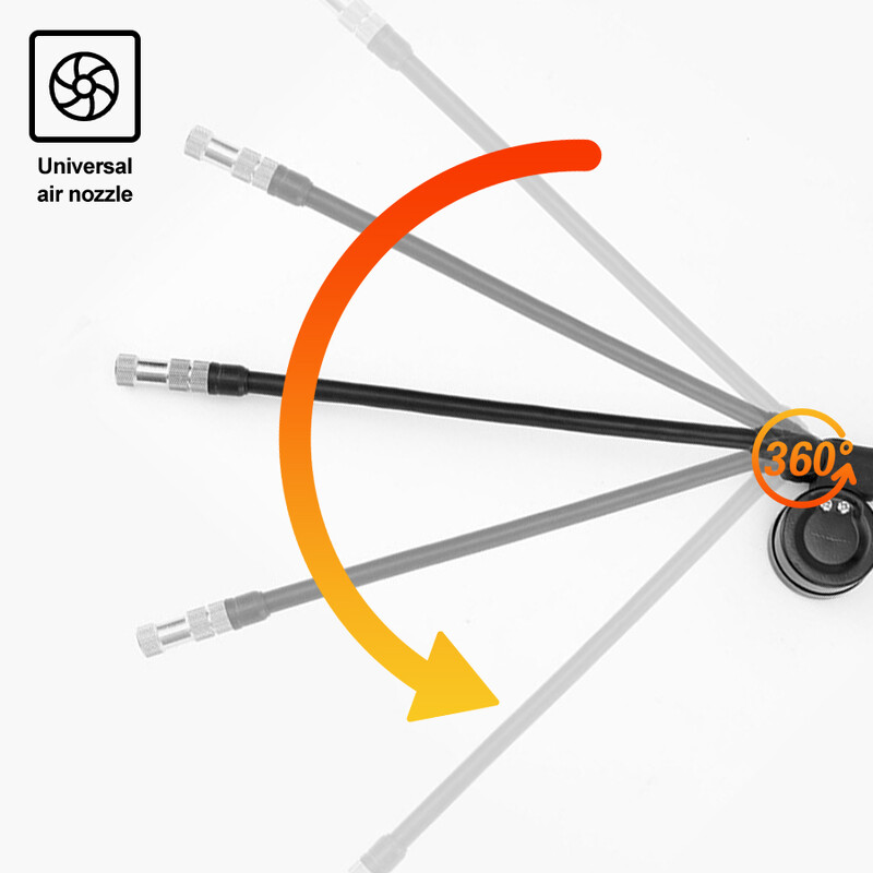 X-TIGER kaasaskantav kõrgsurve 300 psi jalgratta õhupump koos mõõturiga kahvli ja tagumise vedrustuse amortisaatori mägi jaoks