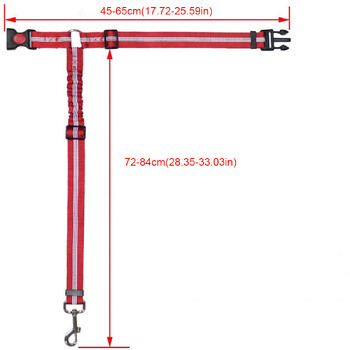 Найлонова каишка за кучета Предпазен колан за кола със светлоотразителна лента Кръгла еластична разтеглива каишка за домашни любимци за кучета