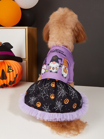 Halloween Dog Dress Gnomes Dog Tutu Dresses for Small Dogs Κοστούμια Cosplay για γάτες