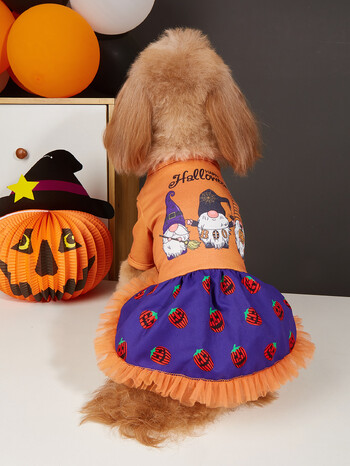 Halloween Dog Dress Gnomes Dog Tutu Dresses for Small Dogs Κοστούμια Cosplay για γάτες