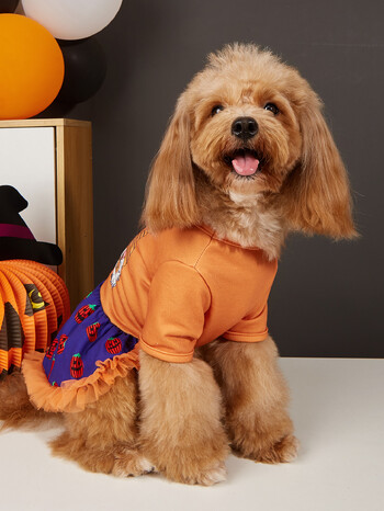 Halloween Dog Dress Gnomes Dog Tutu Dresses for Small Dogs Κοστούμια Cosplay για γάτες