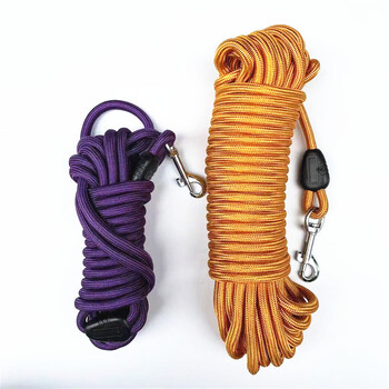 5M/10M/15M Long Rope Training Dog Leash- Heavy Duty Nylon Recall Line Tracking Pet- for Small Medium Outside Training Camping