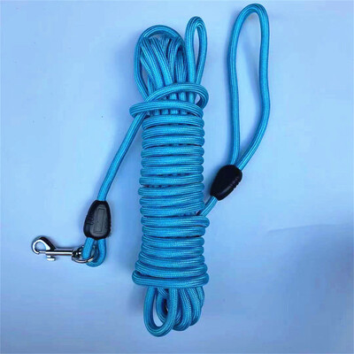 5M/10M/15M frânghie lungă de dresaj pentru câini lesă - linie de urmărire a animalelor de companie din nailon rezistent - pentru campare de antrenament în exterior mic, mediu