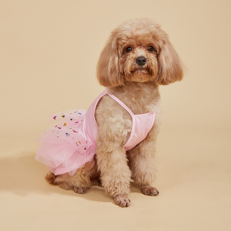 Suņu kleita maziem suņiem Kostīmi Mīlestība Sirds vizuļi Kucēns Tills Princešu kleitas Suņu mājdzīvnieku Vasaras Apģērbs Apģērbs Suņiem Kaķis