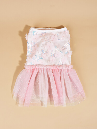 Dog TuTu kleita maziem suņiem, kostīms, vizulis kucēns ar tilla sunītis mājdzīvnieku apģērbs Apģērbs suņiem kaķiem ikdienas valkāšanai