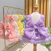 Luksusa meiteņu kleita suņu ravēšanai vasarā 7 krāsas tauriņš Princeses suns apģērbs D veida gredzens kaķu balles kleitas maziem suņiem Bišona svārki