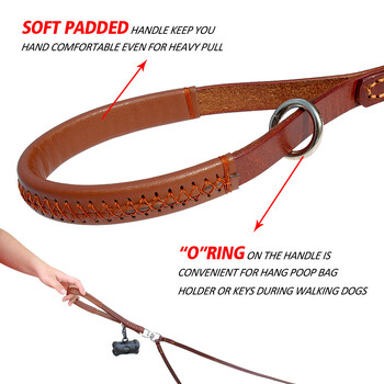 2 Ways Dog Leash Double Two Pet Leather Heads NoTangle Съединител с дръжка за разходка и обучение 2 малки средни кучета