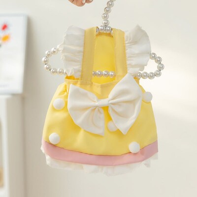 Vasariniai rūbai augintiniams Mieli Bowknot Suknelės Katės Minkštos Princesės Suknelės Čihuahua Jorkietės Ploni saldūs sijonai Šuniuko kostiumai Naminių gyvūnėlių reikmenys