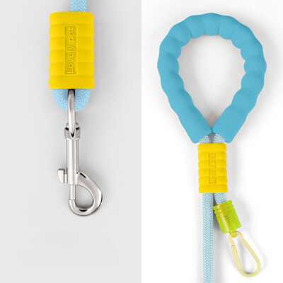 Šuns pavadėlis gali būti dėvimas skersai kūno debesies putplasčio medvilninė rankena kontrastingos spalvos P virvė šuniukas leidžiasi vaikščioti su gyvūnu