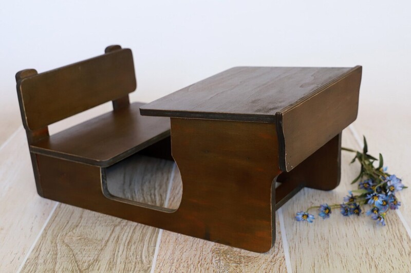 100 dienų fotostudijos fotorekvizitas naujagimių fotorekvizitas retro senas mažas stalas fotostudijos fotorekvizitas