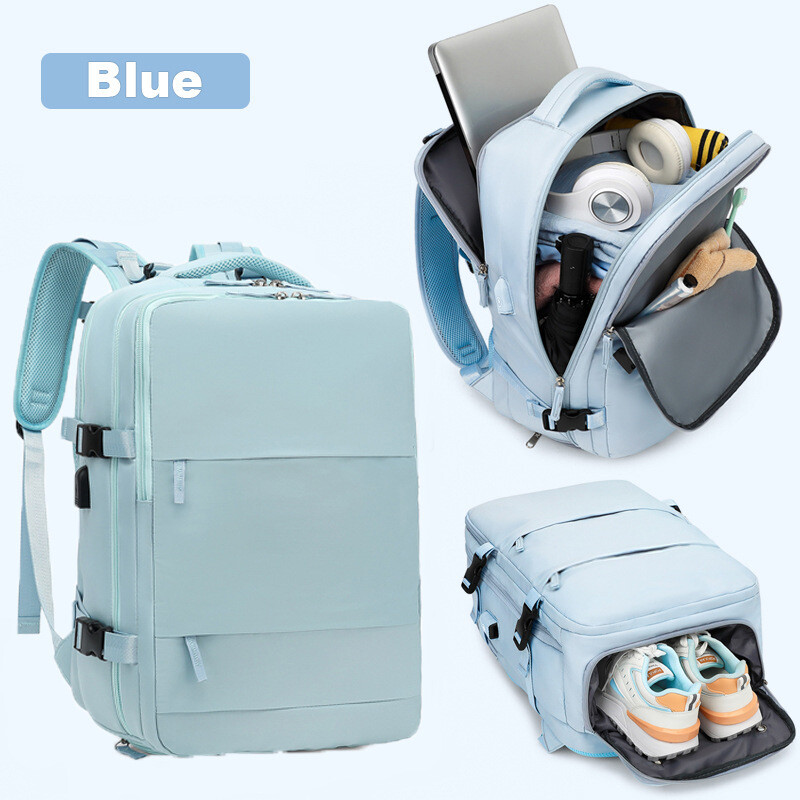 Határon átnyúló utazó hátizsák Nagy űrtartalmú női hátizsák, extra nagy, könnyű, többfunkciós poggyász hátizsák, üzleti táska rövid távú utazásokhoz