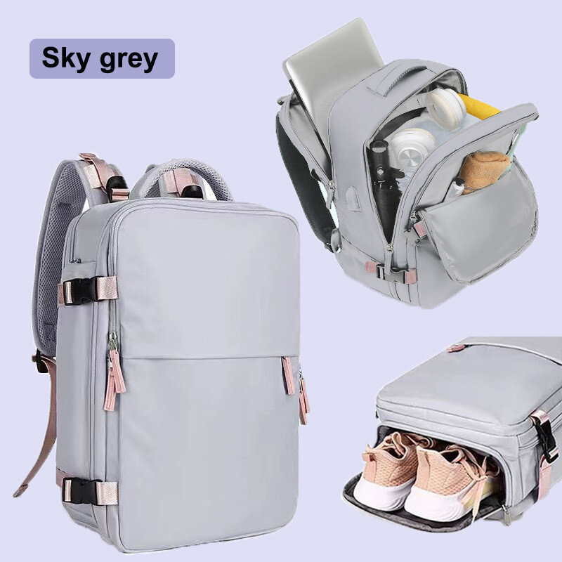 Határon átnyúló utazó hátizsák Nagy űrtartalmú női hátizsák, extra nagy, könnyű, többfunkciós poggyász hátizsák, üzleti táska rövid távú utazásokhoz