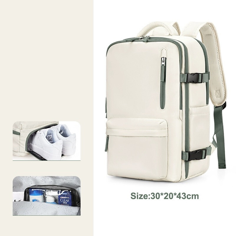 Határon átnyúló utazó hátizsák Nagy űrtartalmú női hátizsák, extra nagy, könnyű, többfunkciós poggyász hátizsák, üzleti táska rövid távú utazásokhoz