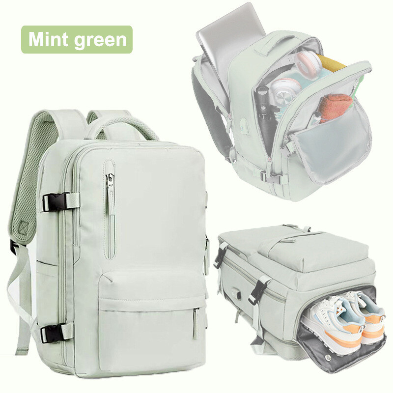 Határon átnyúló utazó hátizsák Nagy űrtartalmú női hátizsák, extra nagy, könnyű, többfunkciós poggyász hátizsák, üzleti táska rövid távú utazásokhoz