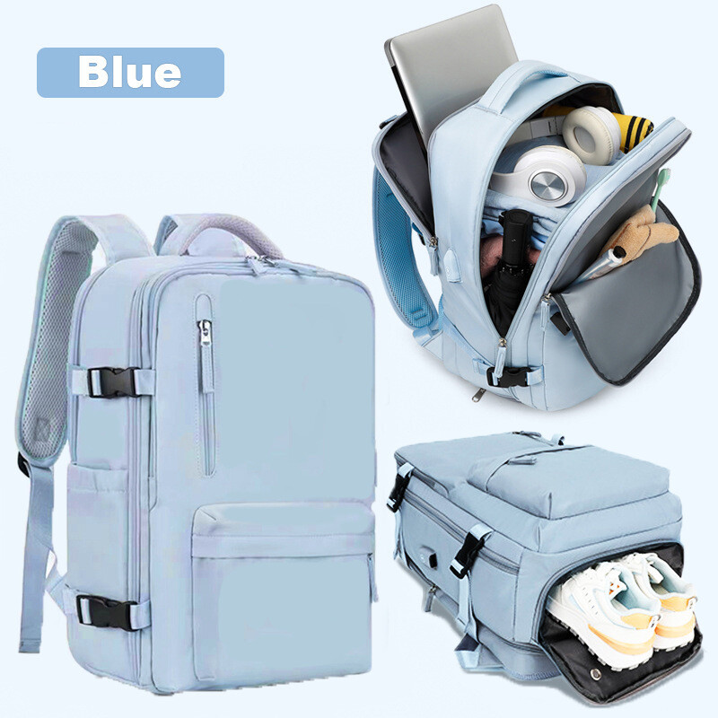 Határon átnyúló utazó hátizsák Nagy űrtartalmú női hátizsák, extra nagy, könnyű, többfunkciós poggyász hátizsák, üzleti táska rövid távú utazásokhoz