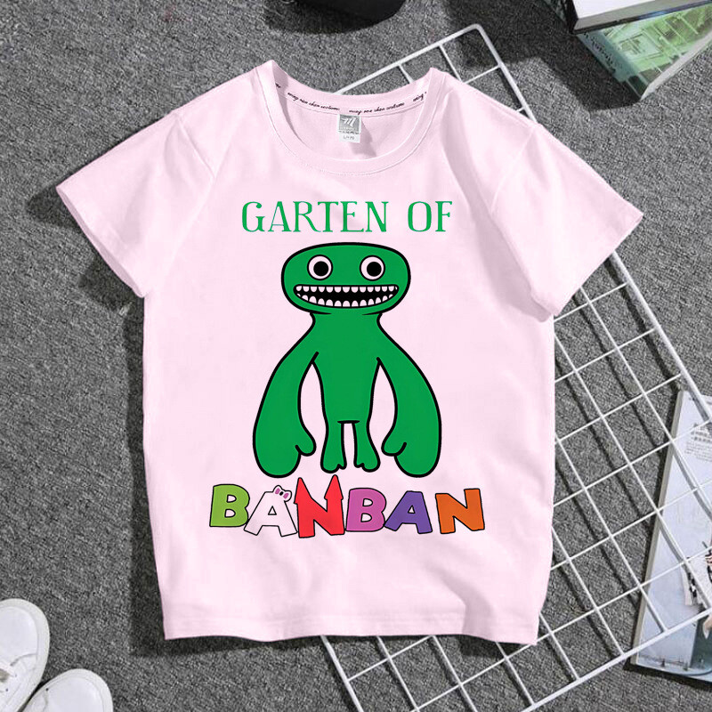 Vasaras jauns dīvains radījums multfilmu klase dārza spēle zēnu un meiteņu bērnu apģērbi topi ar īsām piedurknēm T-krekls vecāku un bērnu apģērbs