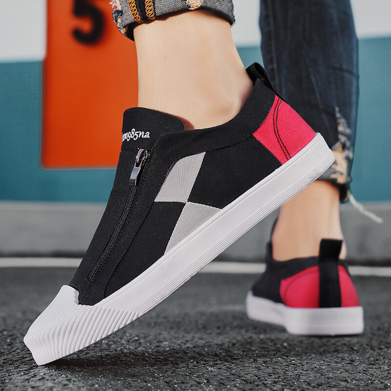 Kanvas vīriešu apavi 2024. gada vasarā jaunas elpojošas kedas sportam un atpūtai vīriešu slinks braukšanas apavi ar slip-on