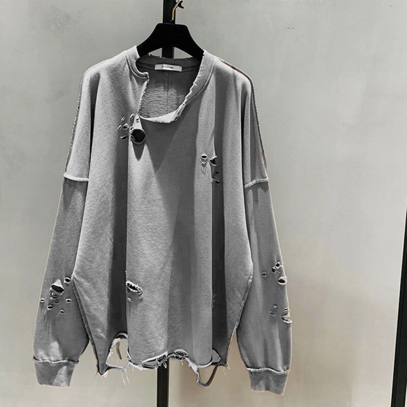 100% plēsts sporta krekls ar vaļīgu apaļu apkakli, vidēja garuma, pavasaris un rudens, jauna mode, sieviešu korejiešu versija, oranžs T-krekls ar garām piedurknēm