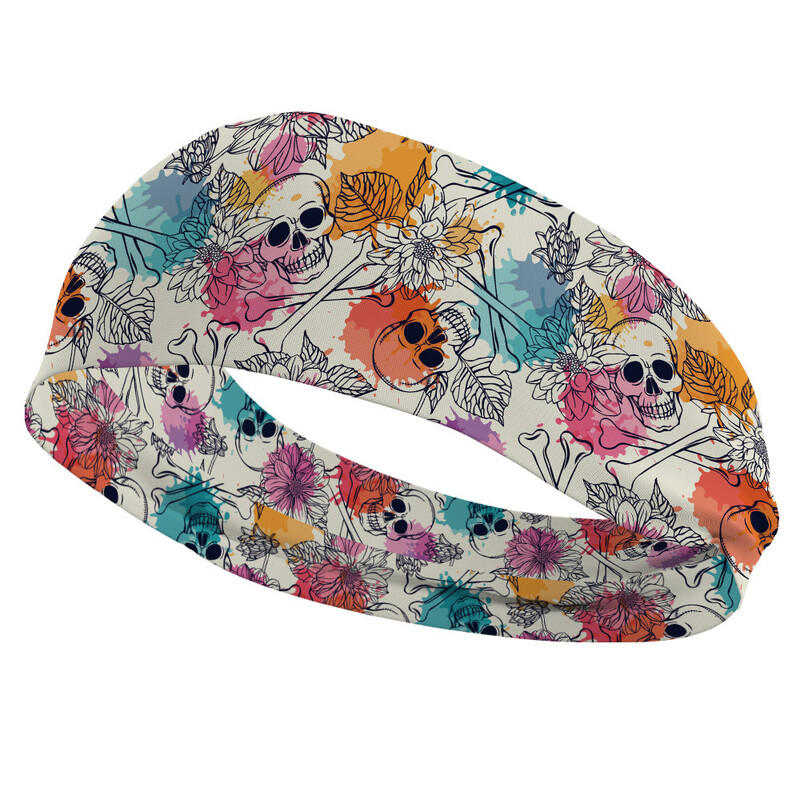 Krāsaina galvas saite, unisex elastīga galvas saite, apdrukāta galvas saite, sporta galvas saite, Eiropas un Amerikas retro
