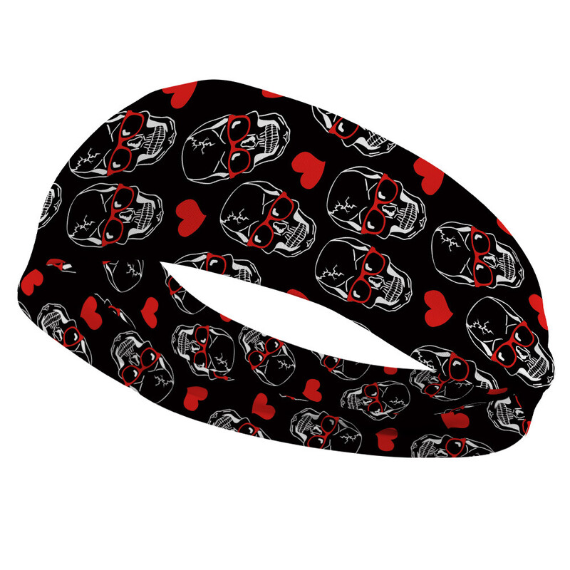 Krāsaina galvas saite, unisex elastīga galvas saite, apdrukāta galvas saite, sporta galvas saite, Eiropas un Amerikas retro