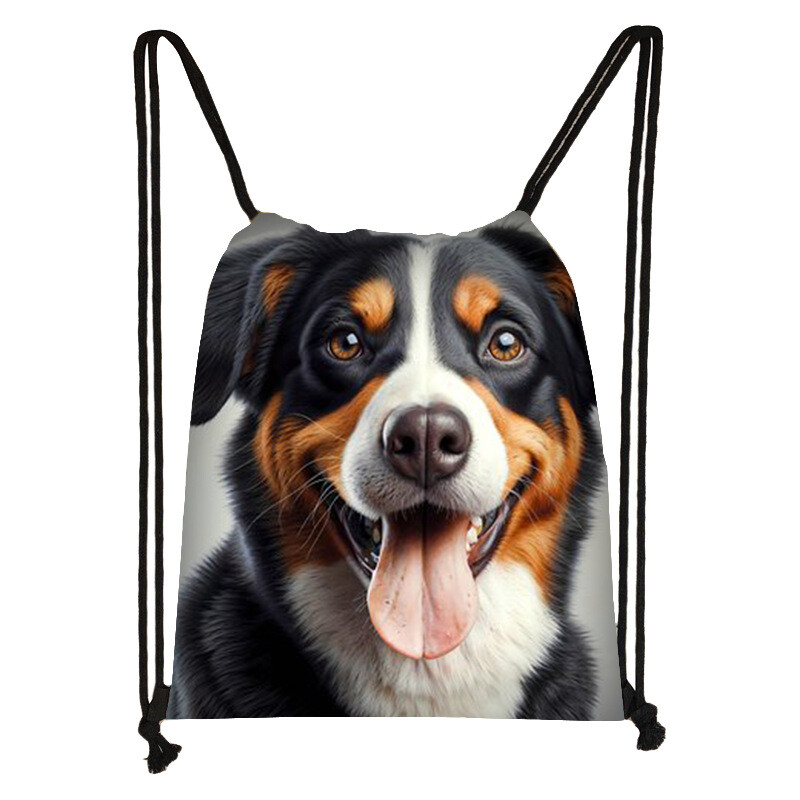 Трансгранична нова серия кученца студентска чанта с шнур сладка детска модна чанта за съхранение на рамо с голям капацитет 