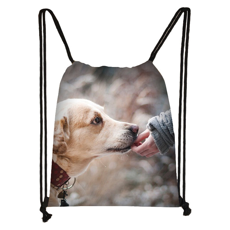 Трансгранична нова серия кученца студентска чанта с шнур сладка детска модна чанта за съхранение на рамо с голям капацитет 