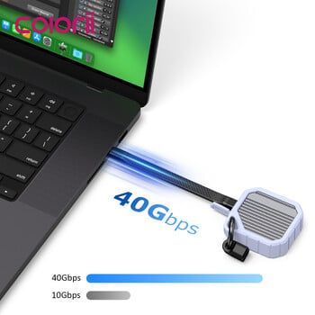 Καλώδιο δεδομένων USB4 Type-C Πλήρης λειτουργία C2C Συμβατό Thunderbolt 4 Καλώδιο διπλής φόρτισης με μετάδοση PD 40Gbps βραχείας γραμμής