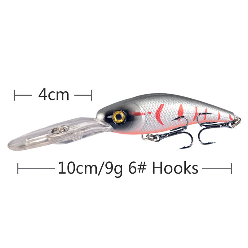 Minnow Long Tongue Board süvasukeldumispeibutussööt 9g10cm biooniline peibutis kukeseenega säga mandariini kalabassi sööt