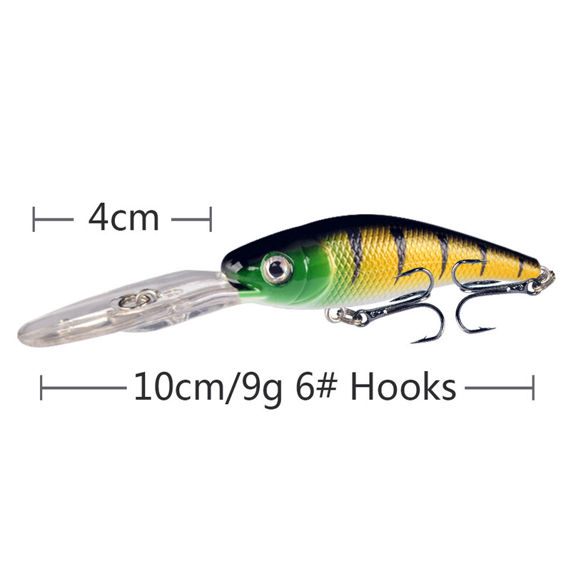 Потопена примамка Minnow Long Tongue Board Deep Diving Lure Bait 9g10cm Bionic Lure Cockspurred Catfish Mandarin Fish Bass All-Eating Bait