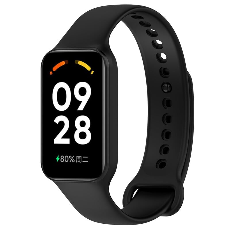 Sobib: Redmi Band 2, Xiaomi Band 8Active, kellarihm, silikoonist ühevärviline asendusrandmepael