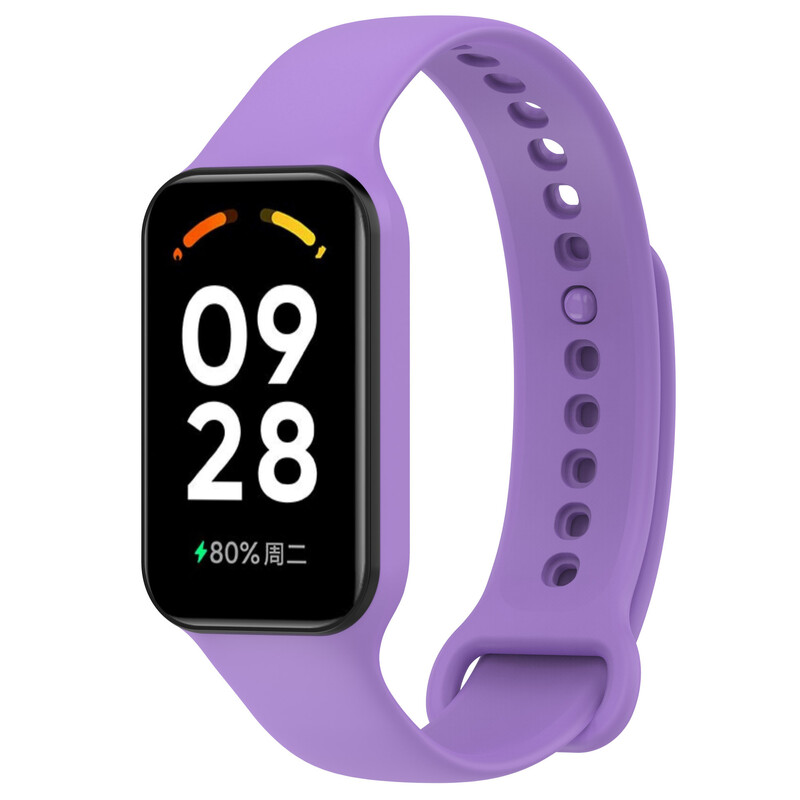Подходящ за Redmi Band 2, Xiaomi Band 8Active, каишка за часовник, силиконова едноцветна резервна каишка за китка