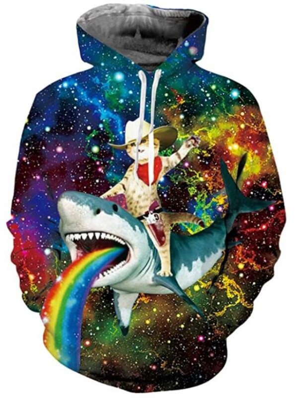 Tiesioginiai gamykliniai pardavimai, ruduo ir žiema, tarpvalstybinis europietiškas ir amerikietiškas mielas katinas, 3D skaitmeninis spausdinimas, poros megztinis su gobtuvu su gobtuvu naujo stiliaus