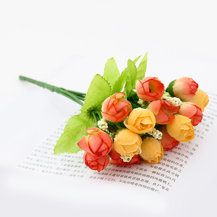 Europietiško stiliaus dirbtinių gėlių žvaigždžių pumpurų rožių pumpurų nykštis gėlių puokštė vestuvių kompozicija namų gėlių kompozicija gėlių meno dekoracija didmeninė prekyba