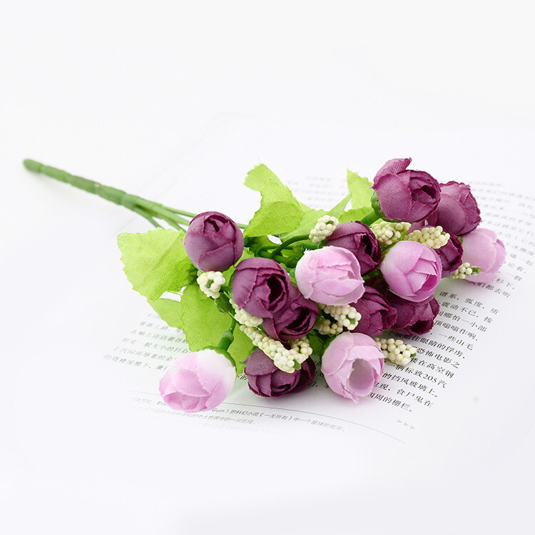 Europietiško stiliaus dirbtinių gėlių žvaigždžių pumpurų rožių pumpurų nykštis gėlių puokštė vestuvių kompozicija namų gėlių kompozicija gėlių meno dekoracija didmeninė prekyba