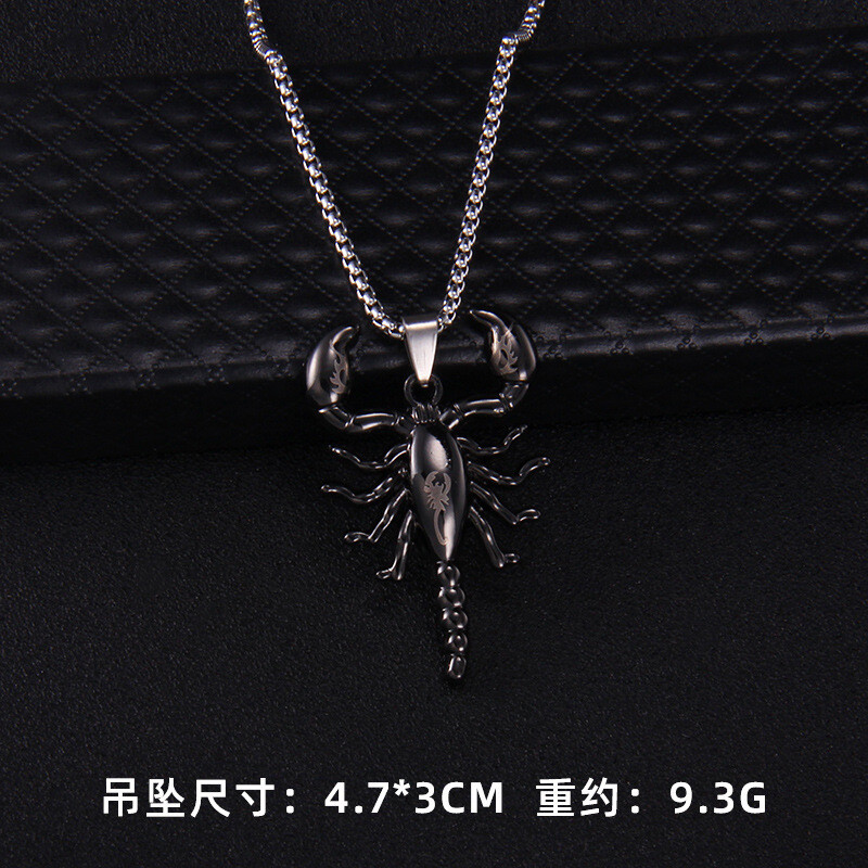 Tarpvalstybinė užsienio prekyba retro skorpionas nerūdijančio plieno karoliai didmeninė prekyba Europos ir Amerikos asmenybės nišos dizainas Skorpiono ilgas pakabukas