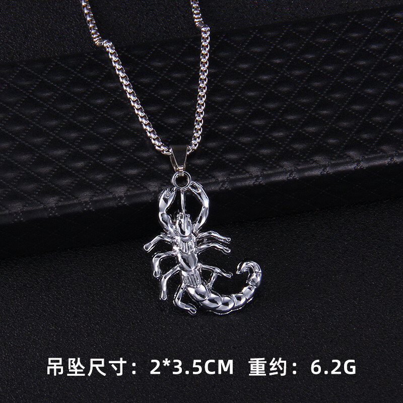 Tarpvalstybinė užsienio prekyba retro skorpionas nerūdijančio plieno karoliai didmeninė prekyba Europos ir Amerikos asmenybės nišos dizainas Skorpiono ilgas pakabukas