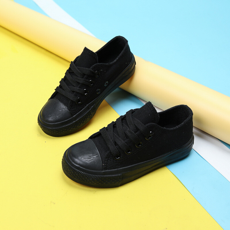 Детски платнени обувки 2025 пролет и есен Ниски маратонки в корейски стил за момчета и момичета Бебешки бели обувки Ежедневни обувки от плат